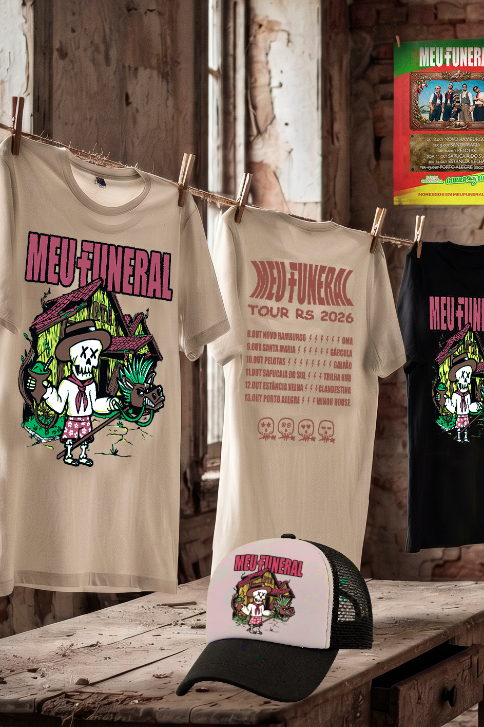 KIT TOUR RS 2026 - camiseta, boné, poster